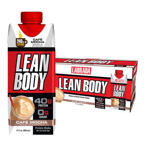 Labrada Lean Body Ready-to-Drink Protein Shake (12 x 500 ml, Moccha)