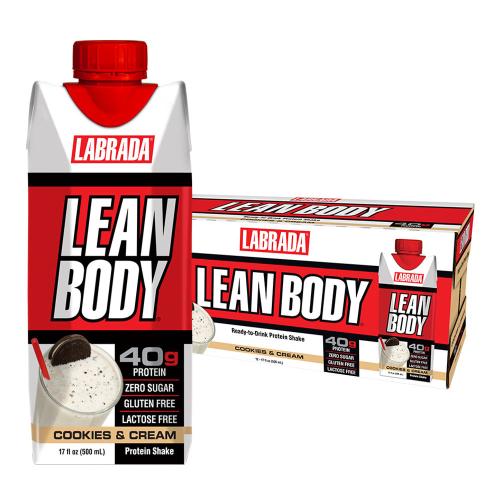 Labrada Lean Body Ready-to-Drink Protein Shake (12 x 500 ml, Czekoladowe ciastka z kremem )