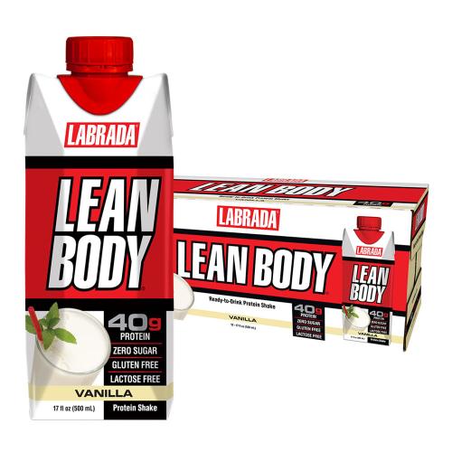 Labrada Lean Body Ready-to-Drink Protein Shake (12 x 500 ml, Wanilia)