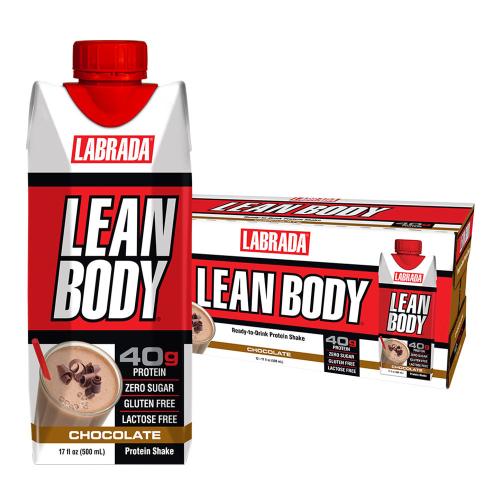 Labrada Lean Body Ready-to-Drink Protein Shake (12 x 500 ml, Czekolada)