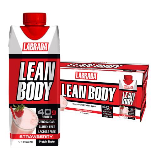 Labrada Lean Body Ready-to-Drink Protein Shake (12 x 500 ml, Truskawka)