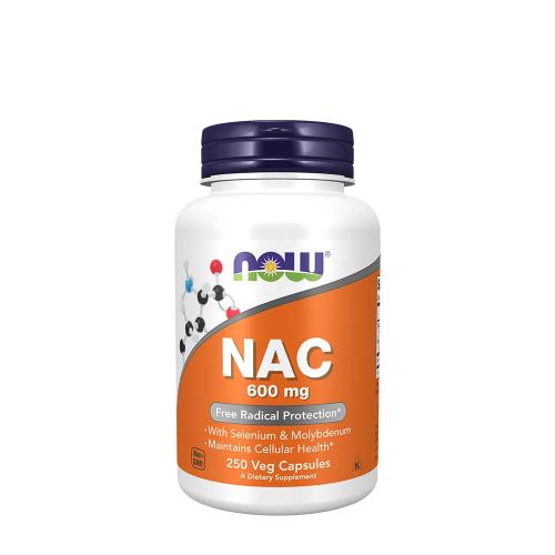 Now Foods NAC 600 mg Veg Capsules (250 Kapsułka roślinna)