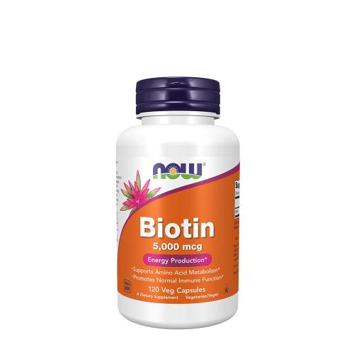 Now Foods Biotin 5,000 mcg (120 Kapsułka roślinna)