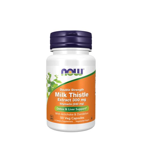 Now Foods Milk Thistle Extract, Double Strength 300 mg (50 Kapsułka roślinna)