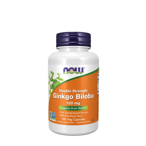 Now Foods Ginkgo Biloba, Double Strength 120 mg (100 Kapsułka roślinna)