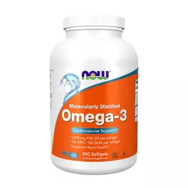   Now Foods Omega-3, Molecularly Distilled (500 Kapsułka miękka)