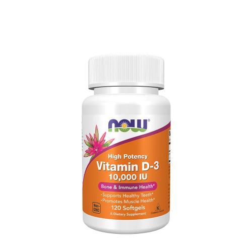 Now Foods Vitamin D-3 10,000 IU (120 Kapsułka miękka)