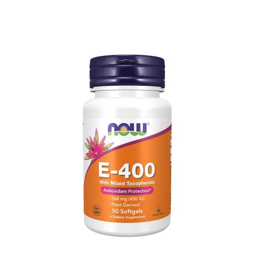 Now Foods Vitamin E-400 IU with Mixed Tocopherols (50 Kapsułka miękka)