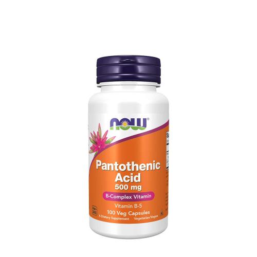 Now Foods Pantothenic Acid 500 mg Veg Capsules (100 Kapsułka roślinna)