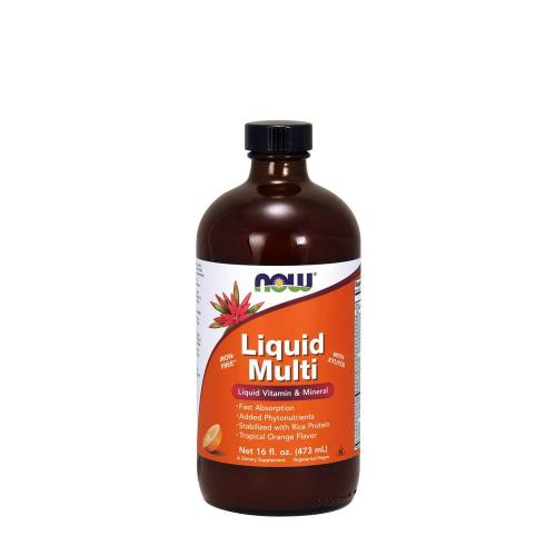 Now Foods Liquid Multi (473 ml, Tropikalna Pomarańcza)