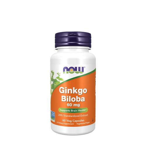 Now Foods Ginkgo Biloba 60 mg (60 Kapsułka roślinna)