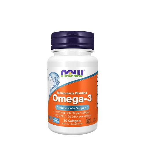 Now Foods Omega-3, Molecularly Distilled Softgels (30 Kapsułka miękka)