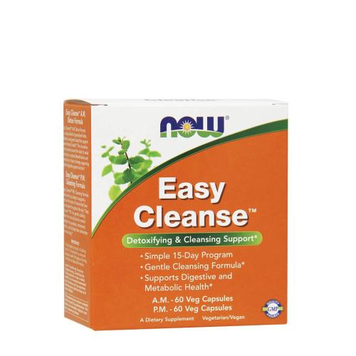 Now Foods Easy Cleanse™ AM PM 120 Veg Capsules (2 Bottles with 60 each) (120 Kapsułka roślinna)