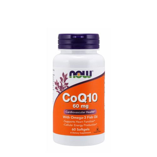 Now Foods CoQ10 60 mg with Omega 3 Fish Oil (60 Kapsułka miękka)