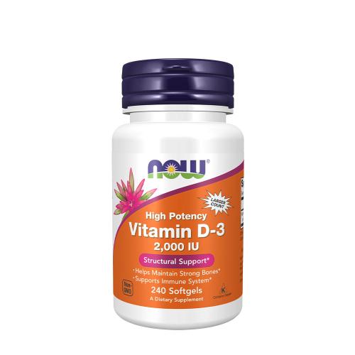 Now Foods Vitamin D-3 2000 IU (240 Kapsułka miękka)