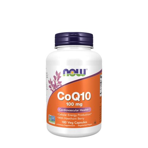 Now Foods CoQ10 100 mg with Hawthorn Berry Veg Capsules (180 Kapsułka roślinna)