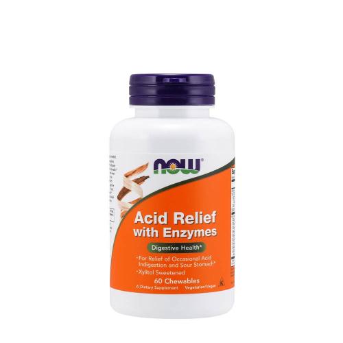 Now Foods Acid Relief with Enzymes Chewables (60 Tabletki do żucia)