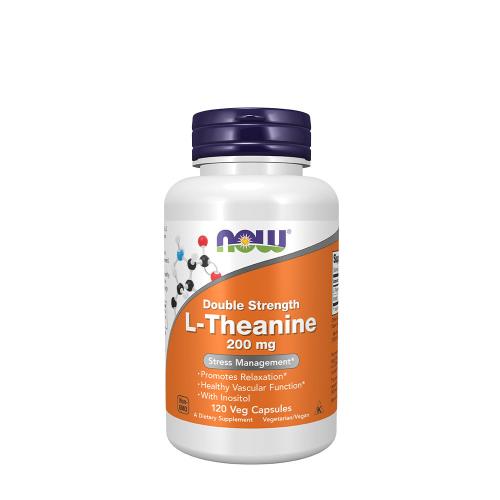 Now Foods L-Theanine, Double Strength 200 mg (120 Kapsułka roślinna)