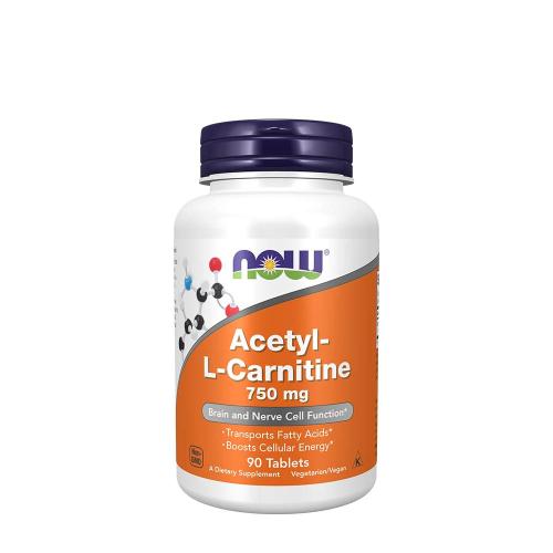 Now Foods Acetyl-L-Carnitine 750 mg (90 Tabletka)