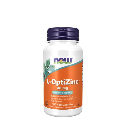 Now Foods L-OptiZinc 30 mg (100 Kapsułka roślinna)