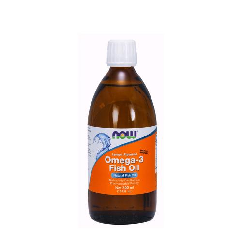 Now Foods Omega-3 Fish Oil Liquid (500 ml, Cytrynowy)