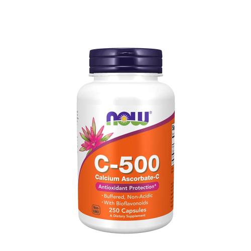 Now Foods Vitamin C-500 Calcium Ascorbate-C (250 Kapsułka roślinna)