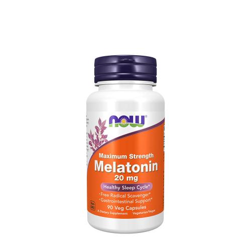 Now Foods Melatonin, Maximum Strength 20 mg (90 Kapsułka roślinna)