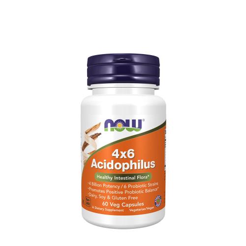 Now Foods 4x6 Acidophilus (60 Kapsułka roślinna)