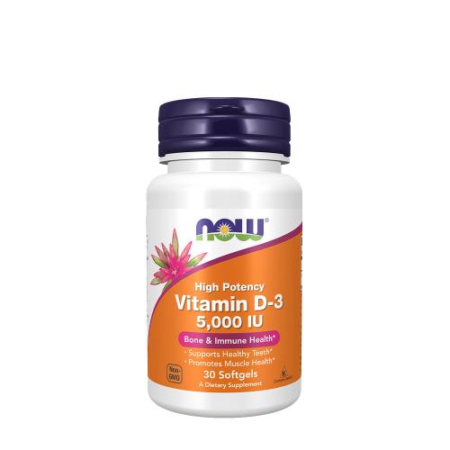 Now Foods Witamina D-3 5,000 IU - Vitamin D-3 5,000 IU (30 Kapsułka miękka)