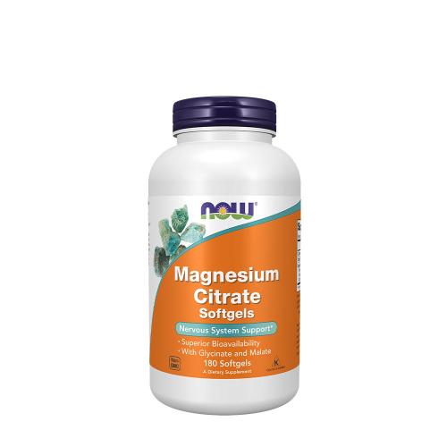 Now Foods Cytrynian magnezu 134 mg - Magnesium Citrate 134mg (180 Kapsułka miękka)
