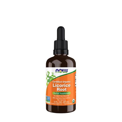 Now Foods Organiczny gliceryt korzenia lukrecji - Licorice Root Glycerite, Organic (59 ml)