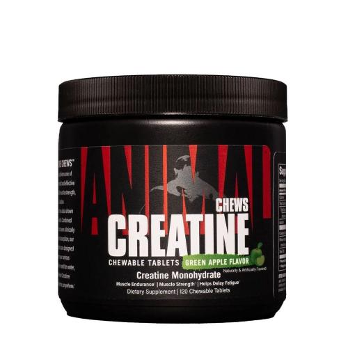 Universal Nutrition Animal Creatine Chews (120 Tabletki do żucia, Zielone jabłko)