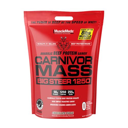 MuscleMeds Carnivor™ Mass Big Steer 100% Beef Protein Mass Gainer (6720 g, Krówka czekoladowa)