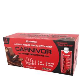   MuscleMeds Carnivor RTD Beef Protein Shake (12 Opakowanie, Czekolada)
