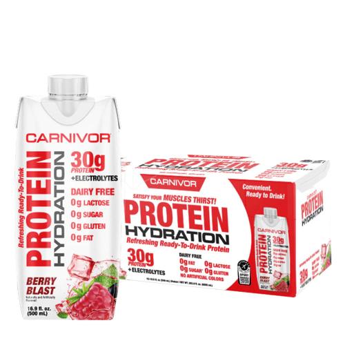 MuscleMeds Carnivor RTD Beef Protein Shake (12 Opakowanie, Eksplodujące owoce leśne)