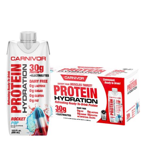 MuscleMeds Carnivor RTD Beef Protein Shake (12 Opakowanie, Rocket Pop)