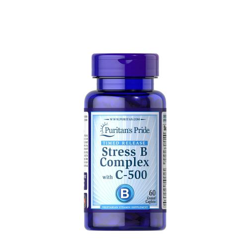 Puritan's Pride Stress Vitamin B-Complex with Vitamin C-500 Timed Release (60 Kapsułka powlekana)