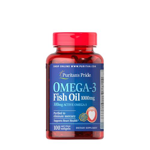 Puritan's Pride Omega-3 Fish Oil 1000 mg (300 mg Active Omega-3) (100 Kapsułka miękka)