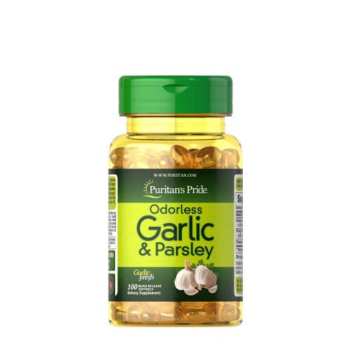 Puritan's Pride Odorless Garlic & Parsley 500 mg / 100 mg (100 Kapsułka miękka)