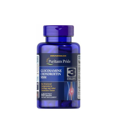 Puritan's Pride Double Strength Glucosamine, Chondroitin & MSM Joint Soother® (60 Kapsułka)
