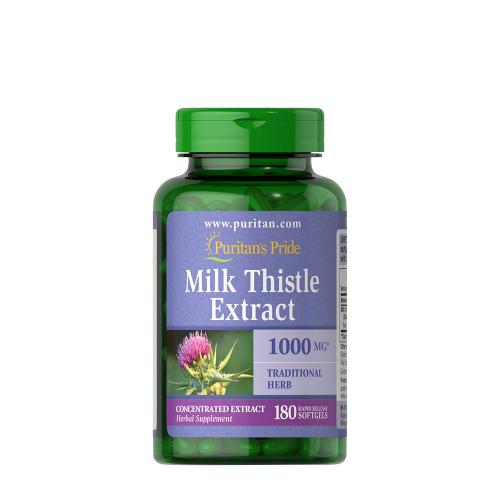 Puritan's Pride Milk Thistle 4:1 Extract 1000 mg (Silymarin) (180 Kapsułka miękka)