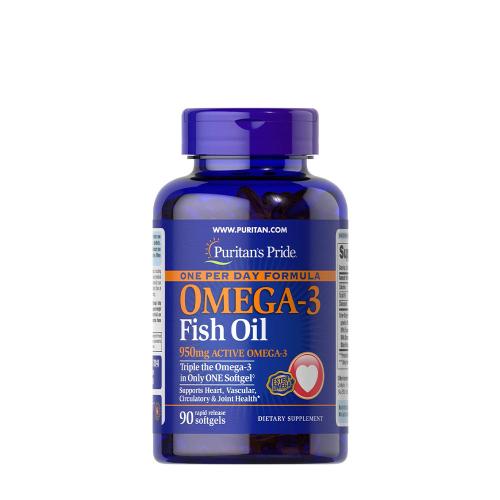 Puritan's Pride One Per Day Omega-3 Fish Oil 1360 mg (950 mg aktywnych kwasów omega-3) - One Per Day Omega-3 Fish Oil 1360 mg (950 mg Active Omega-3) (90 Kapsułka miękka)