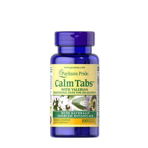 Puritan's Pride Calm Tabs® with Valerian, Passion Flower, Hops, Chamomile (100 Tabletka)
