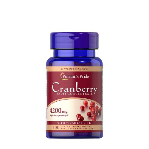 Puritan's Pride Cranberry Fruit Concentrate with C & E 4200 mg (100 Kapsułka miękka)