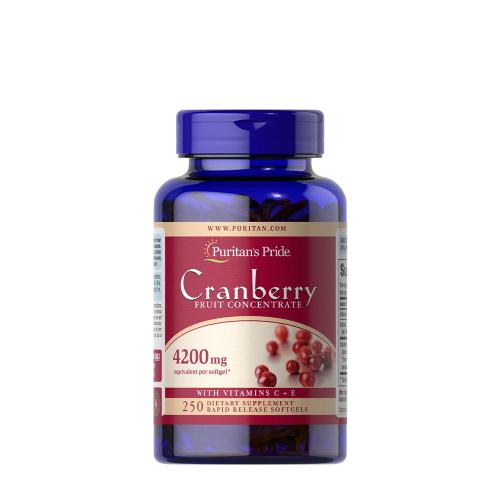 Puritan's Pride Cranberry Fruit Concentrate with C & E 4200 mg (250 Kapsułka miękka)