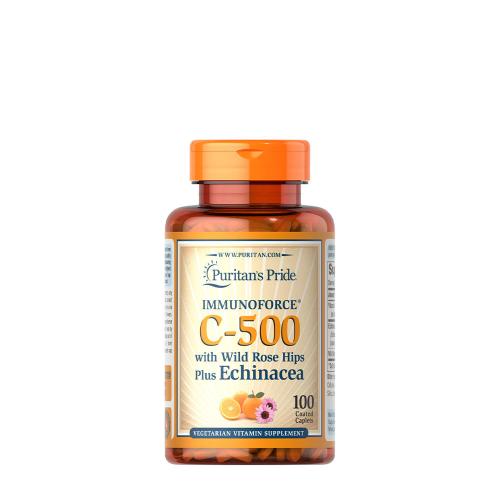 Puritan's Pride Vitamin C-500 with Rose Hips & Echinacea (100 Kapsułka)