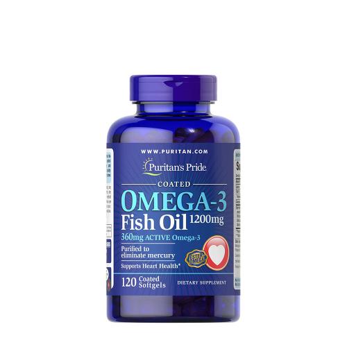 Puritan's Pride Omega-3 Fish Oil Coated 1200 mg (360 mg Active Omega-3) (120 Kapsułka miękka)