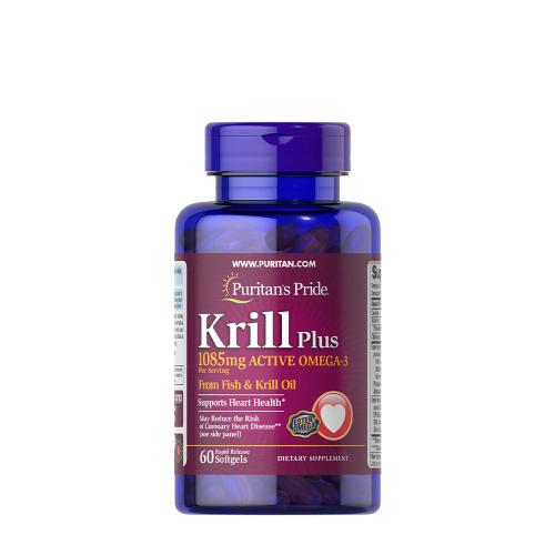 Puritan's Pride Krill Oil Plus High Omega-3 Concentrate 1085 mg (60 Kapsułka miękka)