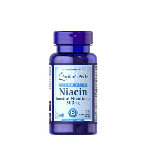 Puritan's Pride Flush Free Niacin 500 mg (100 Kapsułka)