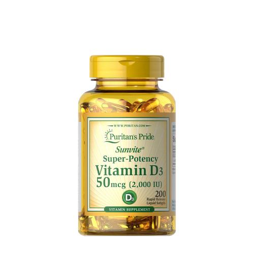 Puritan's Pride Vitamin D3 2000 IU (200 Kapsułka miękka)